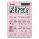 カシオ 電卓 ミニジャスト 12桁(ペールピンク)