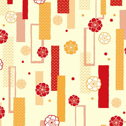 ササガワ 包装紙 和風柄 50枚 半才判 梅小町