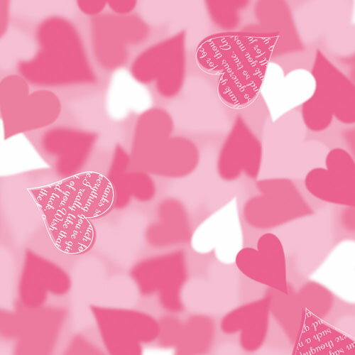 ササガワ 包装紙 ハート柄 50枚 半才判 ノンブルーハートP