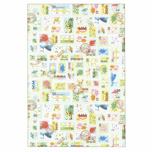 ササガワ ギフトバッグ 平袋 プチスタンプ A4対応 50枚入り 横230×縦335mm