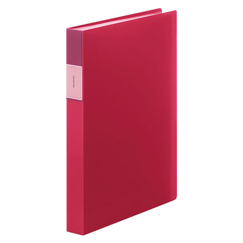 キングジム フェイバリッツ クリアーファイル（透明） A4判タテ型 60ポケット（赤）