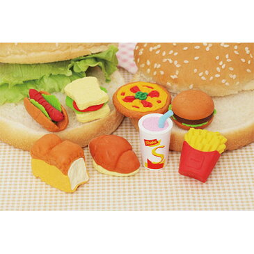 イワコー おもしろ消しゴム バーガーセット消しゴム 1セット(60個入)