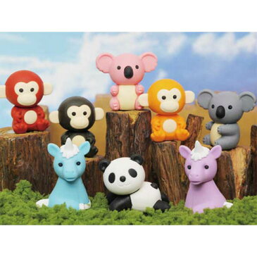 全商品ポイント2〜10倍5月5日23時59分まで/ イワコー おもしろ消しゴム 森の動物消しゴム 1セット(60個入)