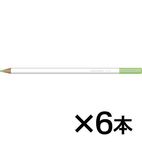 トンボ鉛筆　色鉛筆　色辞典単色P15　1セット（6本入） （萌葱色　（もえぎいろ））