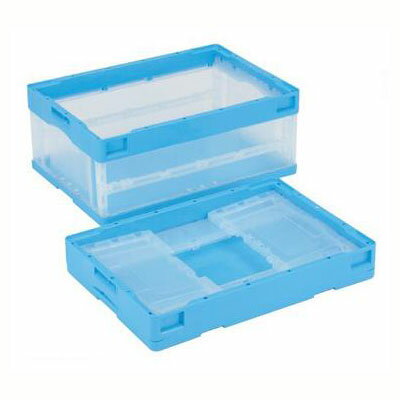 岐阜プラスチック工業 折りたたみコンテナー CB-S31NR（ブルートウメイ） 30リットル（ブルートウメイ）