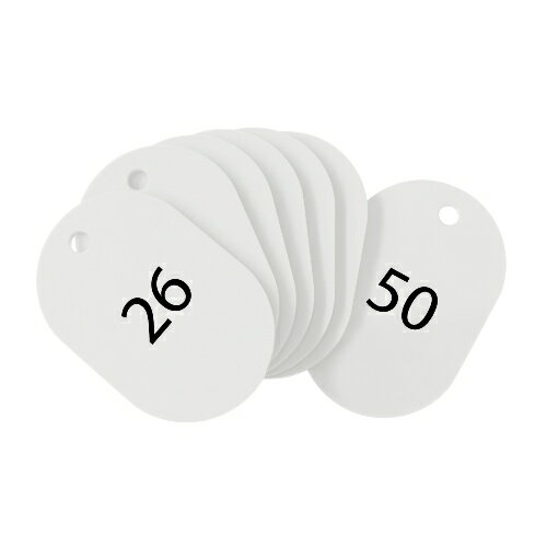 オープン スチロール番号札 番号入 大（白）(3)