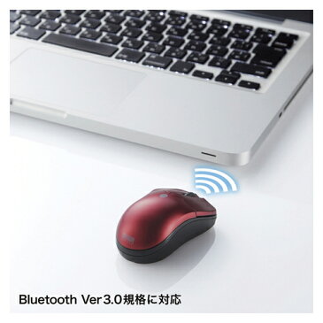 サンワサプライ　Bluetooth3．0　ブルーLEDマウス（レッド）