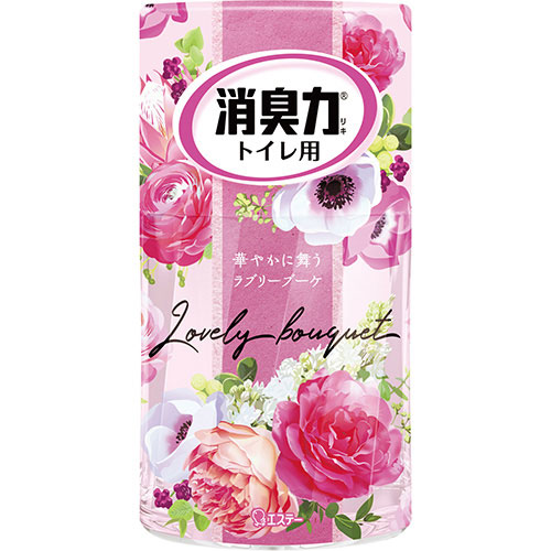 ※商品のパッケージデザインは変更されることがあります。ご了承ください。●ナノパウダー配合で、すばやく強力に消臭。●入数：1個●容量：400ml●JANコード：4901070120406※商品コード：08033（2）エステー　トイレの消臭力　アップルミント（3）エステー　トイレの消臭力　アクアソープ（6）エステー　トイレの消臭力