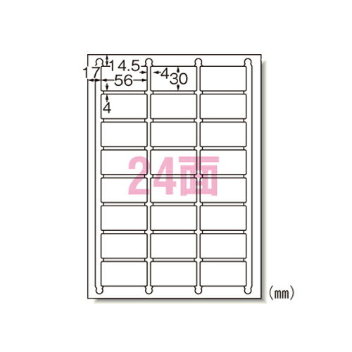 Rakuten - エーワン ラベルシール〈インクジェット〉 マット紙（A4判） 20枚入 規格:A4判24面
