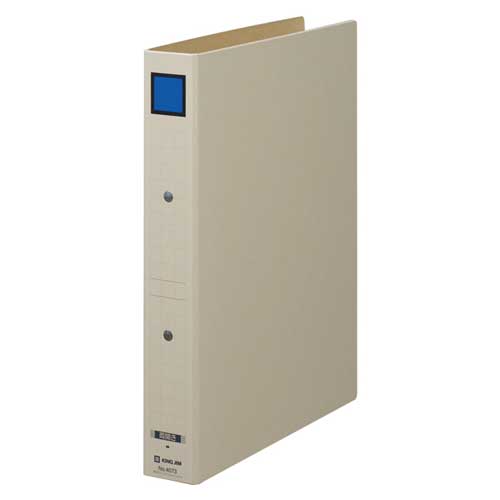 キングジム 保存ファイル ドッチ A4判タテ型 とじ厚30mm（グレー（パターン色：青））