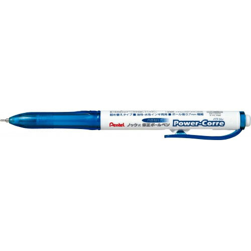 ぺんてる　ノック式修正ボールペン　パワコレ　0．75ml（ブルー）