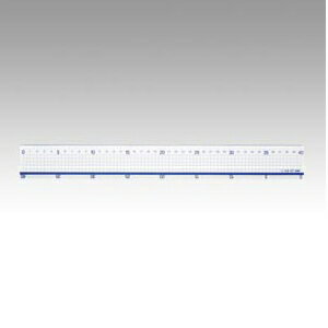 井上製作所 カッティングスケール 目盛:40cm すべり止めゴム付き