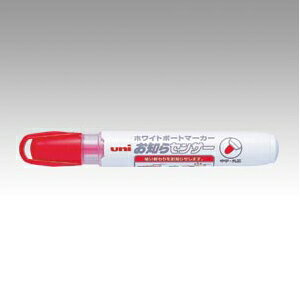 三菱鉛筆　ホワイトボードマーカー　お知らセンサー　中字丸芯（1．4〜2．2mm）　赤