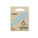 カシオ　ラベルライター　Lateco専用　詰め替え用テープ　6mm幅（水色テープ／黒文字）