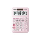 カシオ W税率電卓 ミニジャストタイプ 10桁(ピンク)