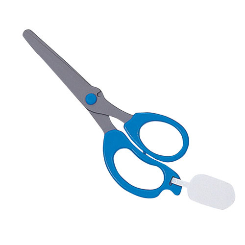 デビカ　学習はさみ　右手用　フッ素樹脂コート（ブルー）のサムネイル