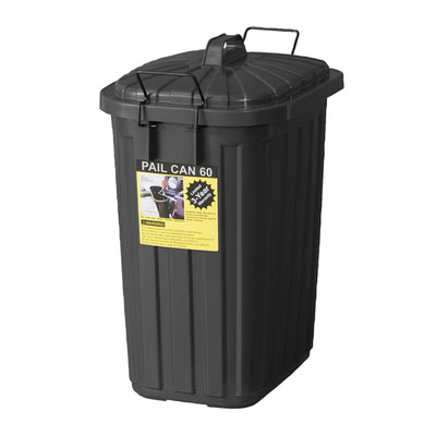 東谷 ペール缶 60L ペールカン ゴミ箱 アウトドア 屋外 ポリエチレン(ブラック) 東谷 ペール缶 60L ペールカン ゴミ箱 アウトドア 屋外 ポリエチレン(ブラック)