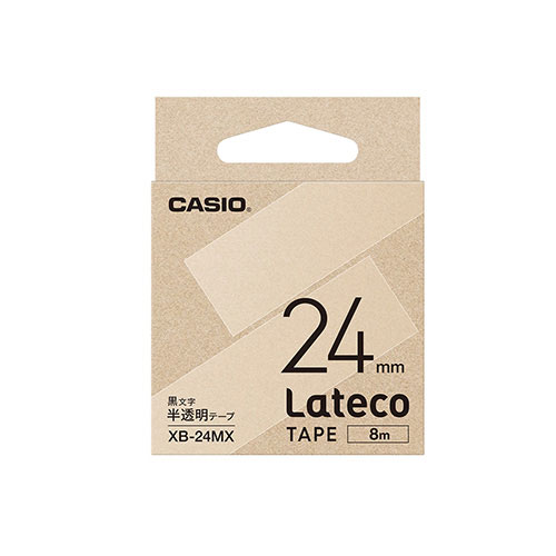 カシオ ラベルライター Lateco(テープ=半透明,文字=黒)