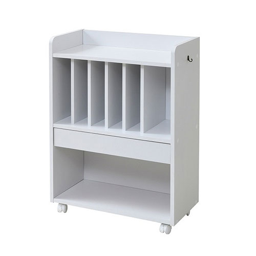 JKプラン　ランドセルラック　ランドセル　置き場　収納　キャスター付　小学生　子供部屋　子供　キッズ（ホワイト）