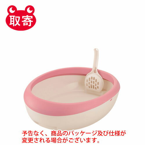 リッチェル　ラプレ　ネコトイレ　M　コーラルピンク　ペット用品 1