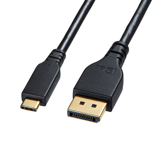 サンワサプライ 直送 TypeC-DisplayPort変換ケーブル 双方向 1m ブラック