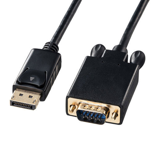 サンワサプライ 直送 DisplayPort-VGA変換ケーブル 1m ブラック