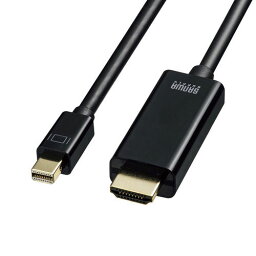 サンワサプライ　直送　ミニDisplayPort－HDMI変換ケーブル　HDR対応　3m　ブラック