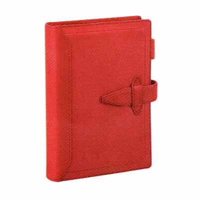 レイメイ藤井 ダ・ヴィンチ グランデ ロロマクラシック システム手帳 (リング24mm) バイブル ダヴィンチ ヌメ革(牛)(レッド)