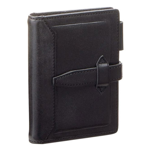 レイメイ藤井 ダ・ヴィンチ グランデ ロロマクラシック システム手帳 (リング11mm) mini5サイズ ダヴィンチ ヌメ革(牛)(ブラック)