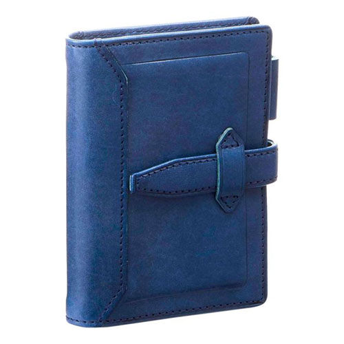 レイメイ藤井 ダ・ヴィンチ グランデ ロロマクラシック システム手帳 (リング11mm) mini5サイズ ダヴィンチ ヌメ革(牛)(ブルー)