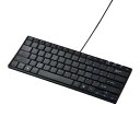 サンワサプライ 直送 英語配列USBスリムキーボード テンキーなしタイプ(ブラック)