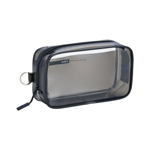 リヒトラブ soeru クリヤーボックスペンケース（Sブラック）