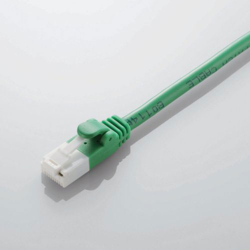 エレコム EU RoHS指令準拠 CAT5E対応 爪折れ防止 LANケーブル 3m 簡易パッケージ仕様 グリーン（グリーン）