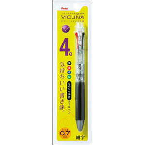 ぺんてる ビクーニャ4色 0.7 パック(本体色:クリア) ぺんてる ビクーニャ4色 0.7 パック(本体色:クリア)
