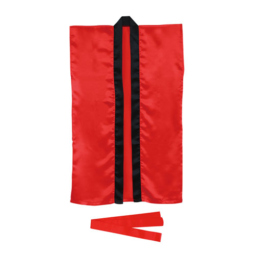 アーテック　ソフトサテンロングハッピ　S　（ハチマキ付）　運動会　体育祭　衣装　お祭り（赤）