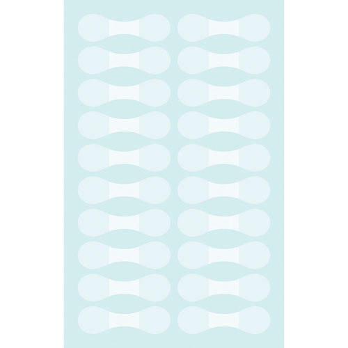 ササガワ 固定用透明シール メガネ型 500片 オリジナルワークス 即売会 創作イベント