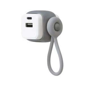 ソニック USB充電器 USB-A&C ケーブルリング付 ユートリムエル(グレー) ソニック USB充電器 USB-A&C ケーブルリング付 ユートリムエル(グレー)