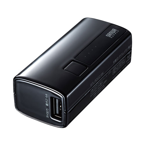 サンワサプライ モバイルバッテリー USB Type-C対応 BTL-RDC21BK 5000mAh コンパクト