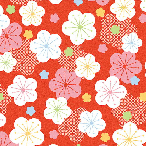 ササガワ 包装紙 祝い梅 半才判 10枚ロール