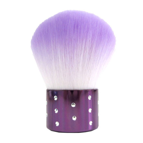あかしや 化粧筆 カブキブラシラインストーン（パープル）