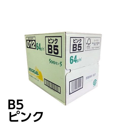 北越紀州 NEWファインカラー B5判 カラー用紙 コピー用紙 OA用紙 2500枚(ピンク) 北越紀州 NEWファインカラー B5判 カラー用紙 コピー用紙 OA用紙 2500枚(ピンク)