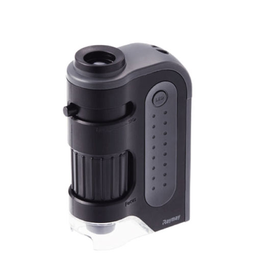 レイメイ藤井 ハンディ顕微鏡ZOOM 60倍〜120倍 携帯型顕微鏡 自由研究 課題 理化 子供 学生 コンパクト（ブラック）