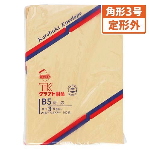 寿堂 クラフト封筒 100枚入 規格:角3