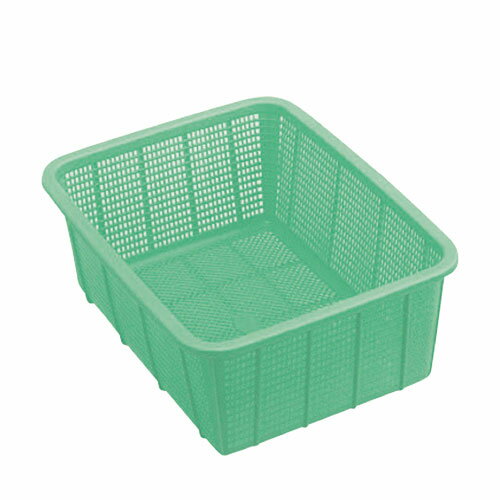 セキスイ メロウタイム 角カゴ（ライトグリーン）