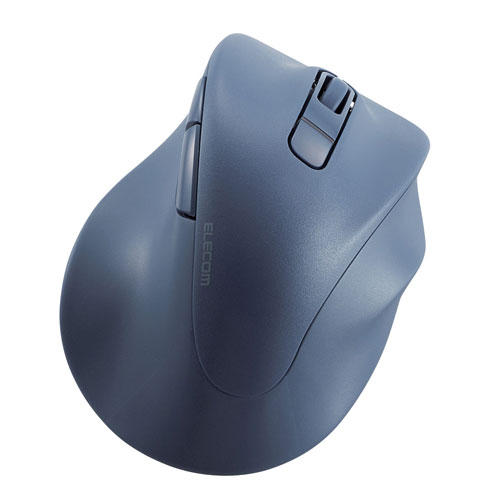 エレコム 直送 Bluetoothマウス 静音 ワイヤレス 無線 5ボタン 右手専用 抗菌 Lサイズ EX-G（ブルー）