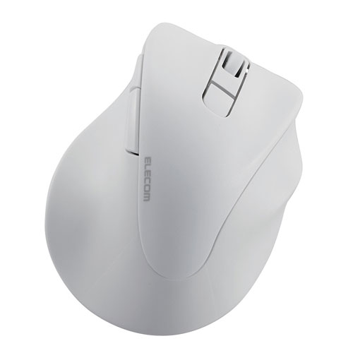 エレコム 直送 Bluetoothマウス 静音 ワイヤレス 無線 5ボタン 右手専用 抗菌 Lサイズ EX-G（ホワイト）