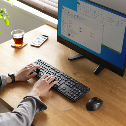 サンワサプライ 抗菌・静音有線巻取りブルーLEDマウス MA-MBSK315W 抗菌 静音 巻取り ブルーLED 有線 SIAA 無機抗菌剤 クリック音 ホイール回転音