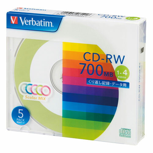 バーベイタム　PC　DATA用　CD－RW　CD－RW　1－4倍速対応