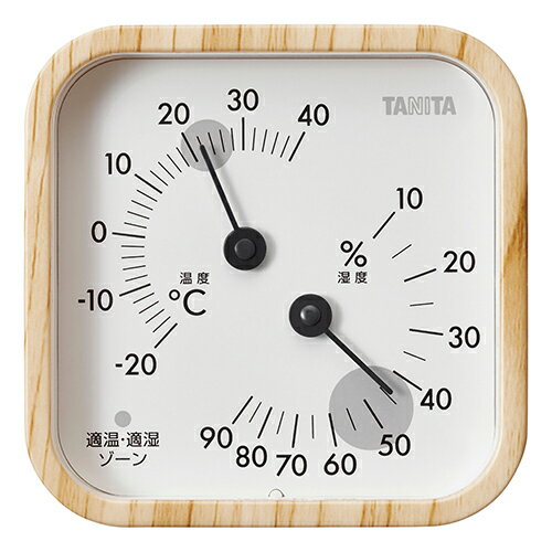 タニタ 温湿度計(ホワイトウッド)