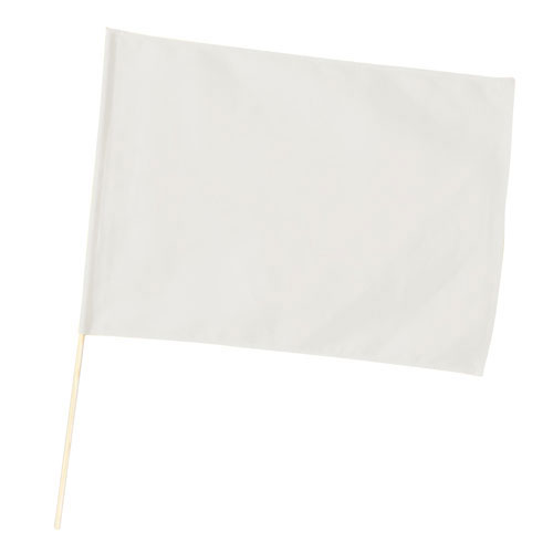 アーテック 小旗 白 旗：W41×H30cm 旗竿：45cm(φ8mm)（白）